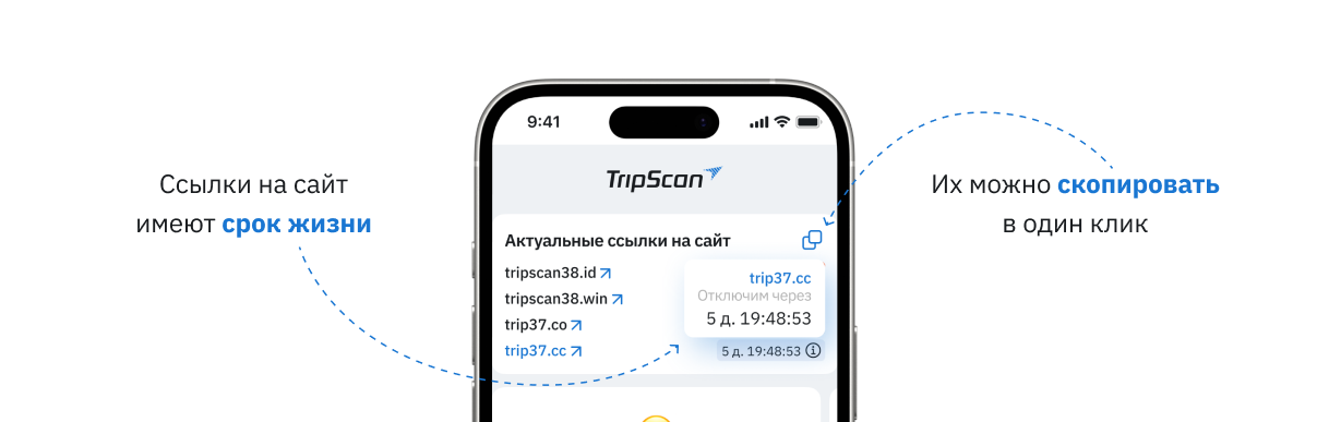 Мобильная версия Трип Скан